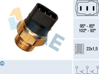 FAE 37820 - Temperature Switch, radiator / air conditioner fan car-mod.net