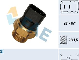 FAE 37260 - Temperature Switch, radiator / air conditioner fan car-mod.net