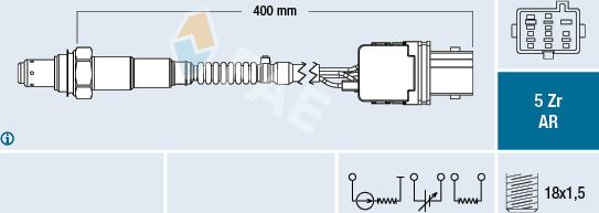 FAE 75096 - Oxygen, Lambda Sensor car-mod.net
