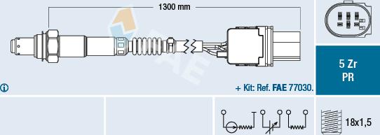 FAE 75053 - Oxygen, Lambda Sensor car-mod.net