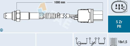 FAE 75070 - Oxygen, Lambda Sensor car-mod.net