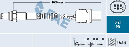 FAE 75120 - Oxygen, Lambda Sensor car-mod.net