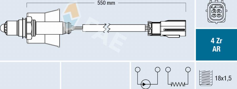 FAE 75704 - Oxygen, Lambda Sensor car-mod.net