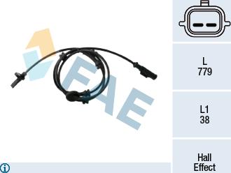 FAE 78437 - ABS sensor, wheel speed car-mod.net