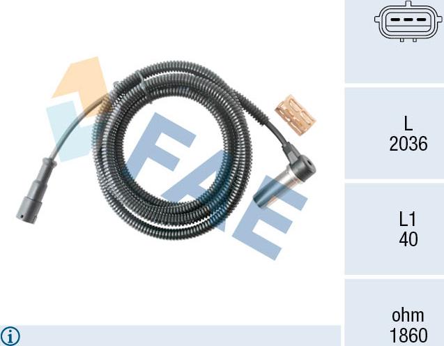 FAE 78559 - ABS sensor, wheel speed car-mod.net