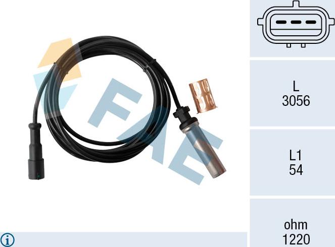 FAE 78560 - ABS sensor, wheel speed car-mod.net