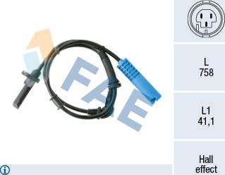 FAE 78531 - ABS sensor, wheel speed car-mod.net