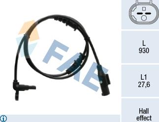 FAE 78525 - ABS sensor, wheel speed car-mod.net