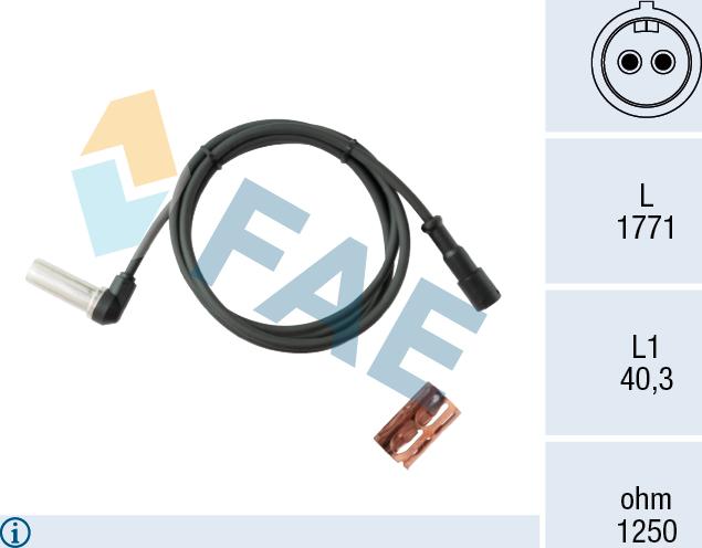 FAE 78646 - ABS sensor, wheel speed car-mod.net