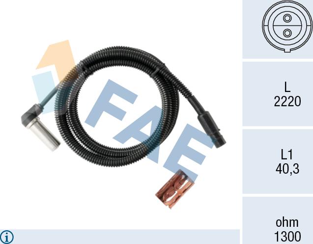 FAE 78664 - ABS sensor, wheel speed car-mod.net
