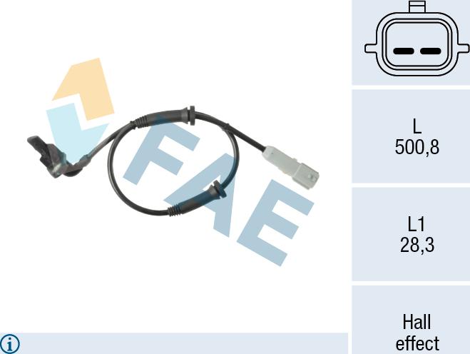 FAE 78622 - ABS sensor, wheel speed car-mod.net