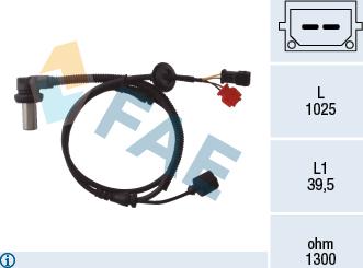 FAE 78063 - ABS sensor, wheel speed car-mod.net