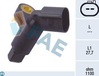 FAE 78008 - ABS sensor, wheel speed car-mod.net