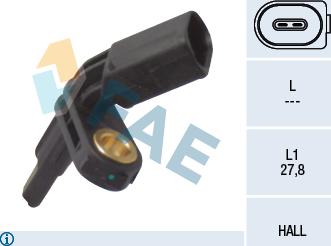 FAE 78012 - ABS sensor, wheel speed car-mod.net