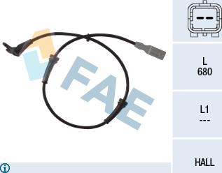 FAE 78036 - ABS sensor, wheel speed car-mod.net