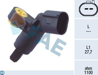 FAE 78020 - ABS sensor, wheel speed car-mod.net
