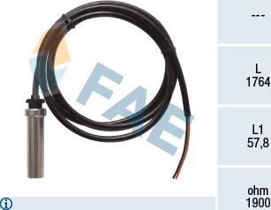 FAE 78399 - ABS sensor, wheel speed car-mod.net