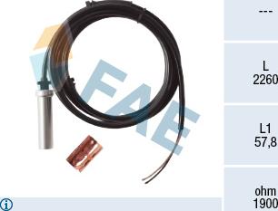 FAE 78398 - ABS sensor, wheel speed car-mod.net