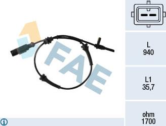 FAE 78307 - ABS sensor, wheel speed car-mod.net