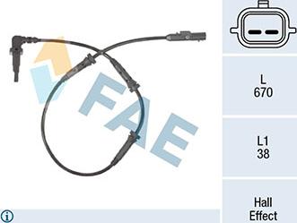 FAE 78314 - ABS sensor, wheel speed car-mod.net