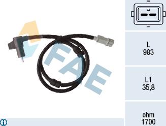 FAE 78370 - ABS sensor, wheel speed car-mod.net