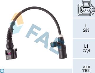 FAE 78279 - ABS sensor, wheel speed car-mod.net