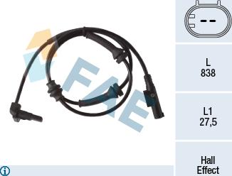 FAE 78278 - ABS sensor, wheel speed car-mod.net