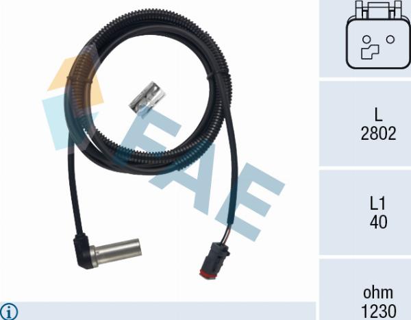 FAE 78743 - ABS sensor, wheel speed car-mod.net