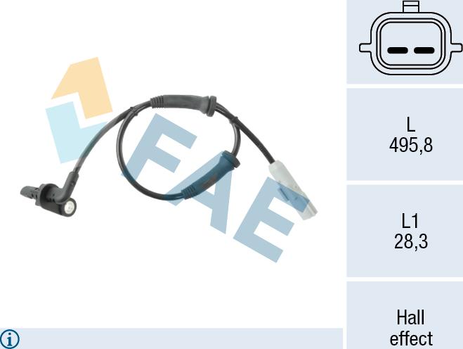 FAE 78716 - ABS sensor, wheel speed car-mod.net