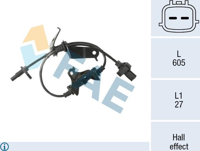 FAE 78717 - ABS sensor, wheel speed car-mod.net