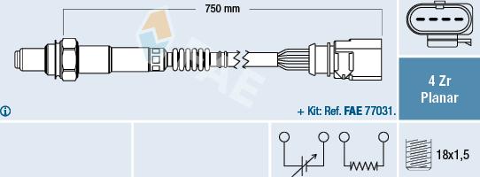 FAE 77901 - Oxygen, Lambda Sensor car-mod.net