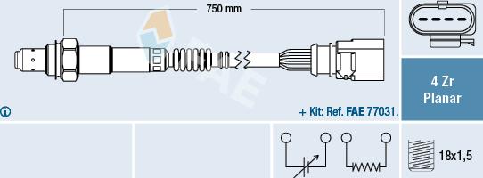 FAE 77910 - Oxygen, Lambda Sensor car-mod.net