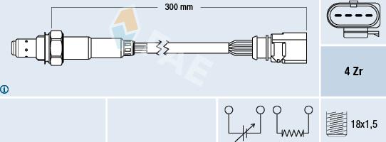 FAE 77463 - Oxygen, Lambda Sensor car-mod.net