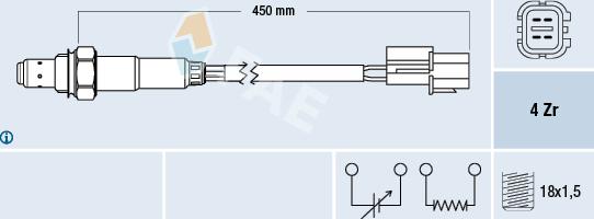 FAE 77476 - Oxygen, Lambda Sensor car-mod.net