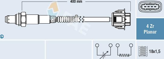 FAE 77597 - Oxygen, Lambda Sensor car-mod.net