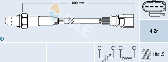 FAE 77510 - Oxygen, Lambda Sensor car-mod.net