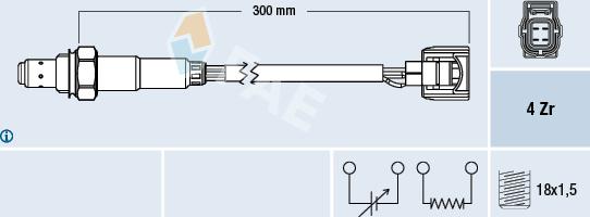 FAE 77585 - Oxygen, Lambda Sensor car-mod.net