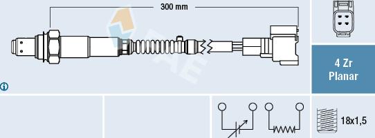 FAE 77645 - Oxygen, Lambda Sensor car-mod.net