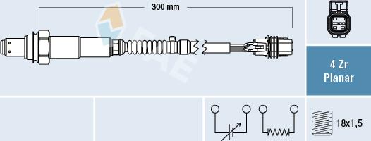 FAE 77663 - Oxygen, Lambda Sensor car-mod.net