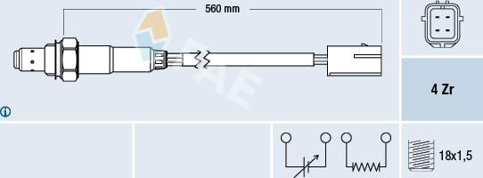 FAE 77196 - Oxygen, Lambda Sensor car-mod.net