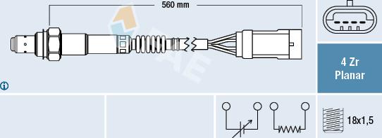 FAE 77153 - Oxygen, Lambda Sensor car-mod.net