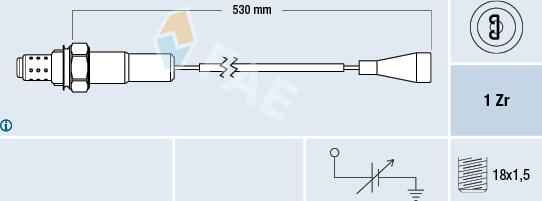 FAE 77100 - Oxygen, Lambda Sensor car-mod.net
