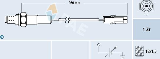 FAE 77101 - Oxygen, Lambda Sensor car-mod.net