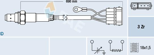 FAE 77111 - Oxygen, Lambda Sensor car-mod.net