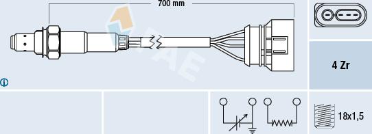 FAE 77135 - Oxygen, Lambda Sensor car-mod.net