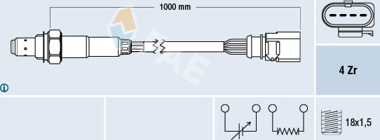 FAE 77398 - Oxygen, Lambda Sensor car-mod.net