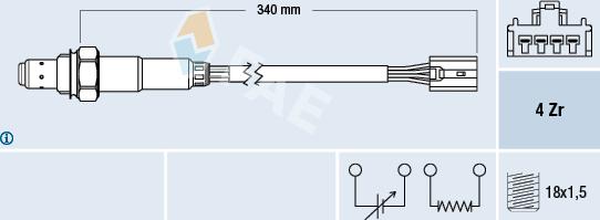 FAE 77388 - Oxygen, Lambda Sensor car-mod.net
