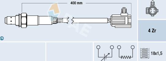 FAE 77325 - Oxygen, Lambda Sensor car-mod.net