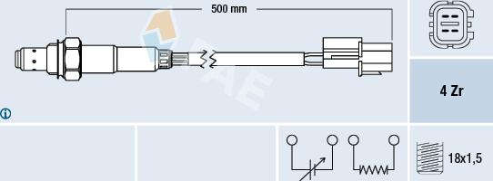 FAE 77292 - Oxygen, Lambda Sensor car-mod.net