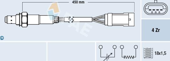 FAE 77207 - Oxygen, Lambda Sensor car-mod.net